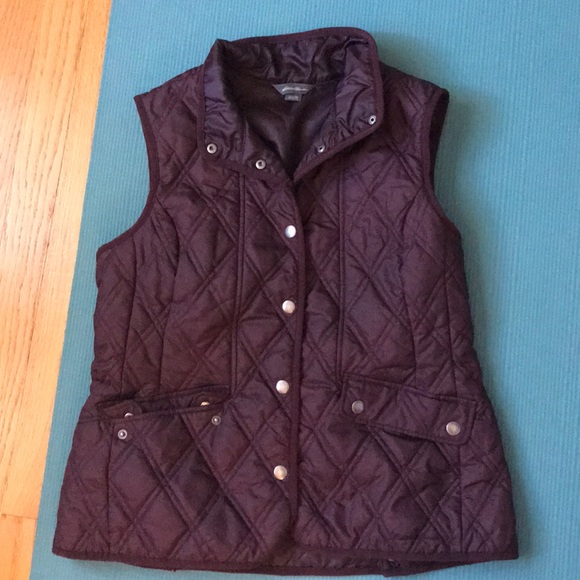 Eddie Bauer Jackets & Blazers - Eddie Bauer Maroon Burgundy Quilted Vest